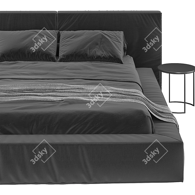  Sleek Bed Design 3D Model 3D model image 2