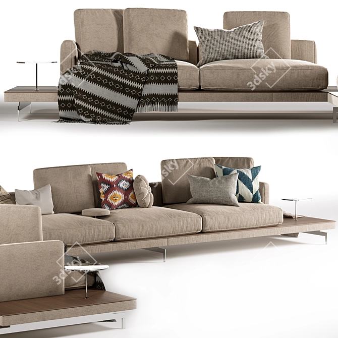 B&B Italia Sofa: Dock High 3D model image 3