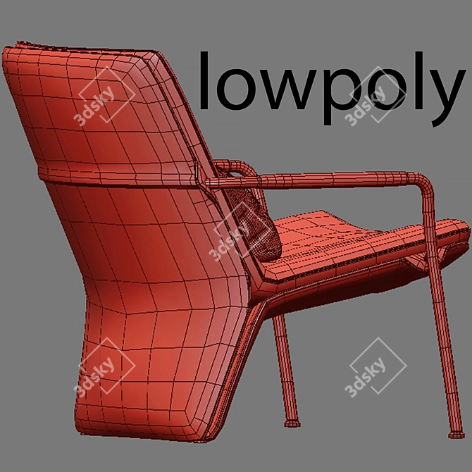 Elegant Arabesque Armchair 3D Model 3D model image 3