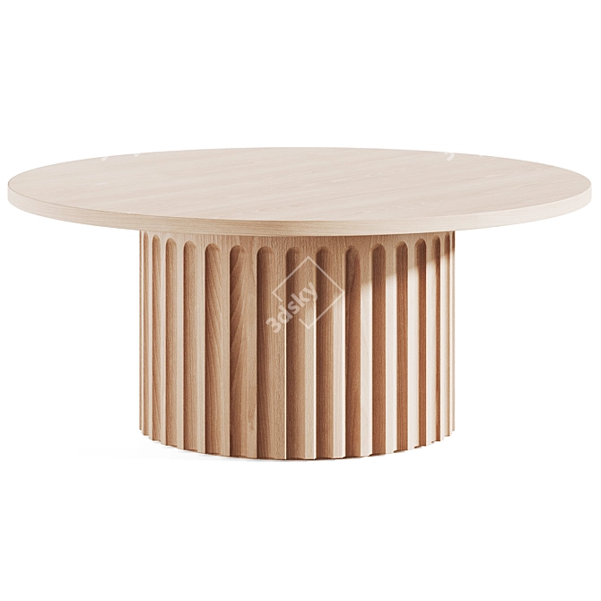 Fluted Coffee Tables Galvin Brothers 3D model image 3