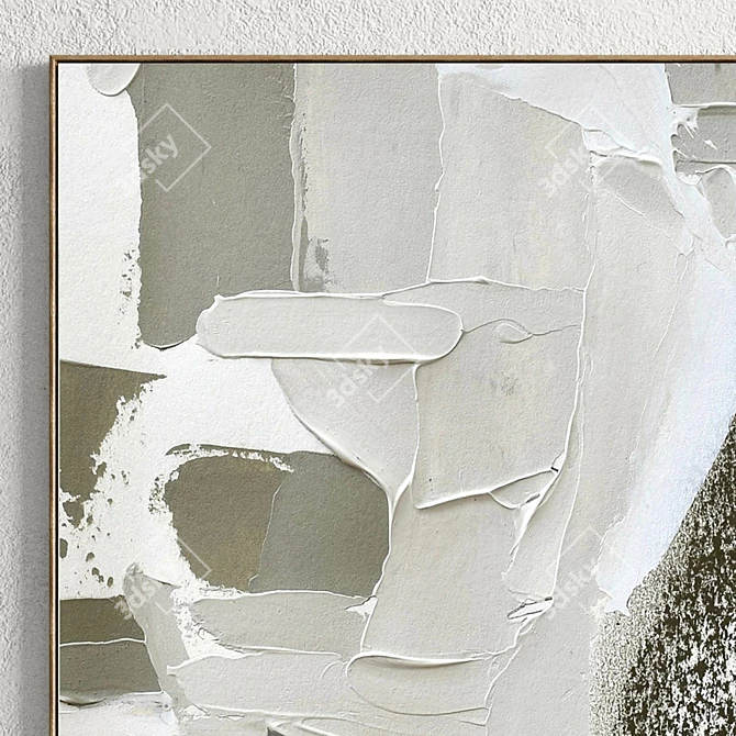 Plaster Dual Photo Frame 171 3D model image 3