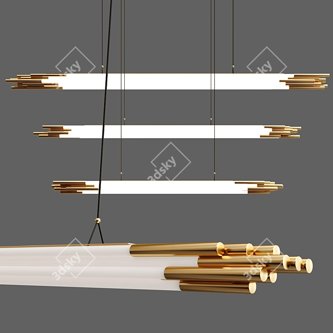 Modern LED Pendant Lamp by Sebastian Summa 3D model image 2