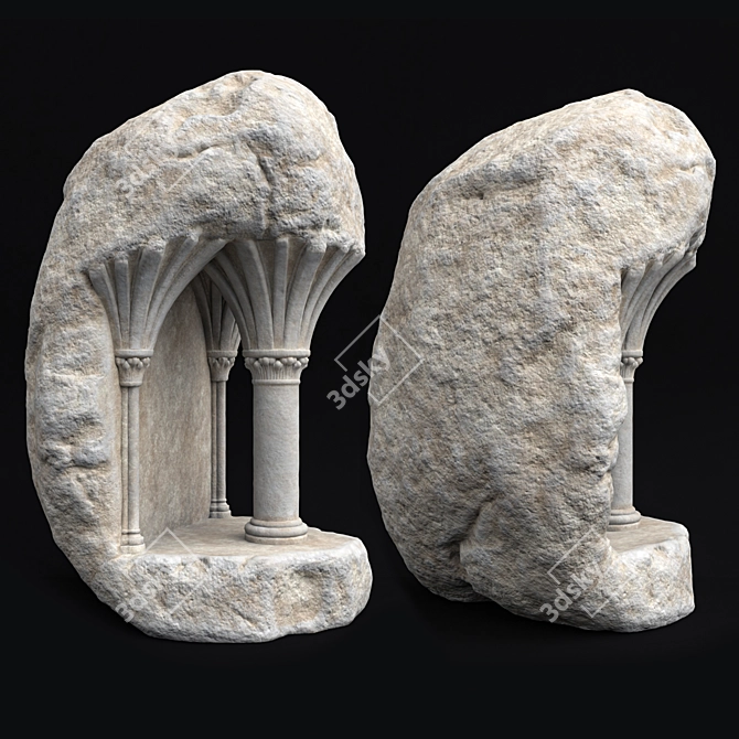 Elegant Stone Art Sculptures 3D model image 3