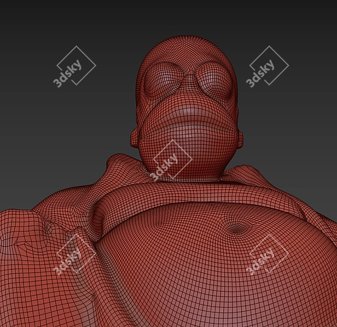 Homer Simpson Sculpture Price 3D model image 2