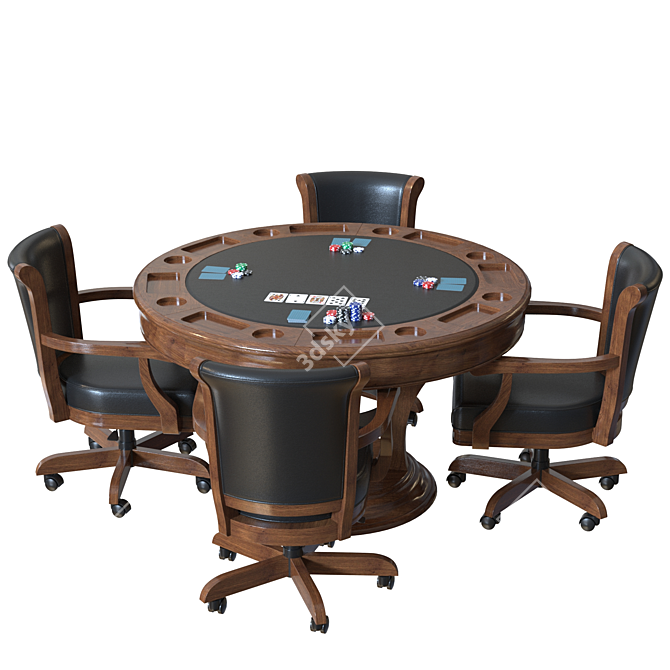 Centennial Game Table Chair Set 3D model image 1