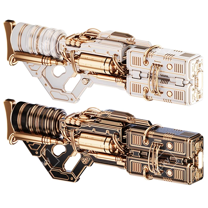 Retro Sci-Fi Plasma Rifle 3D model image 2