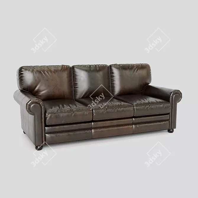 Luxury Leather Sofa Divine Design 3D model image 2