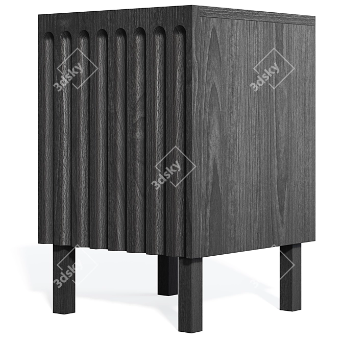 FLUTED Bedside Cabinet by Galvin Brothers 3D model image 2