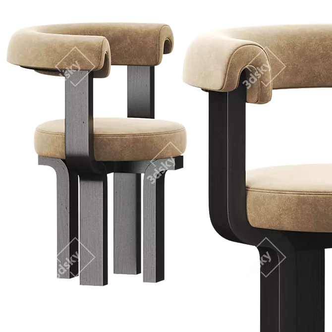 Modern Kana Chair Design Model 3D model image 4