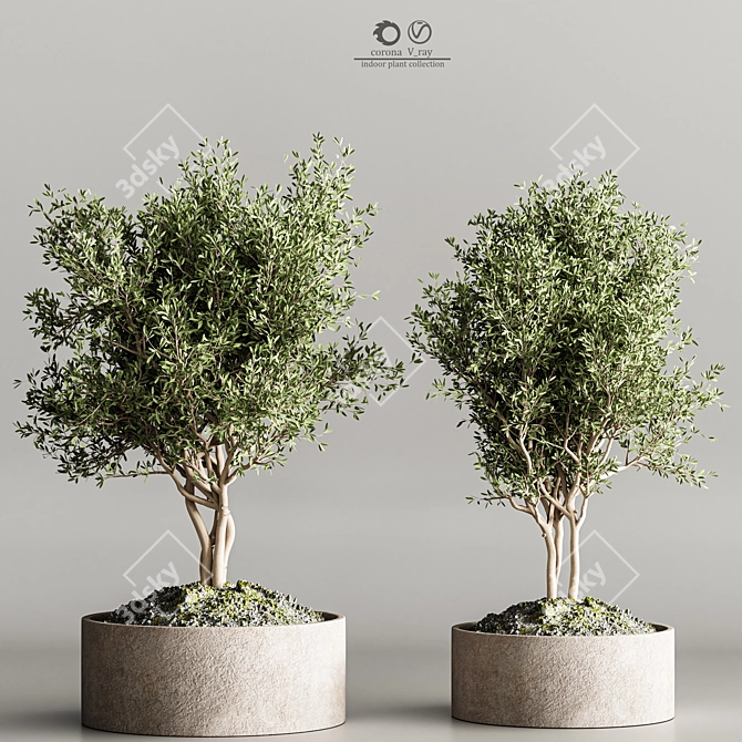 Modern Indoor Plant Stand 3D 3D model image 3