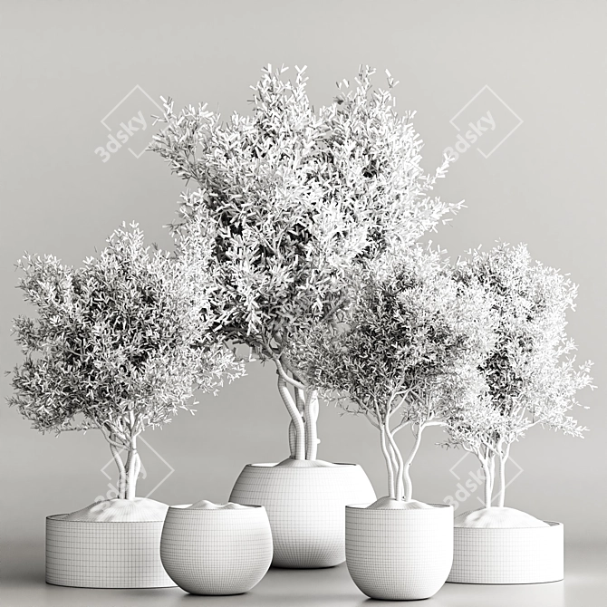 Modern Indoor Plant Stand 3D 3D model image 6