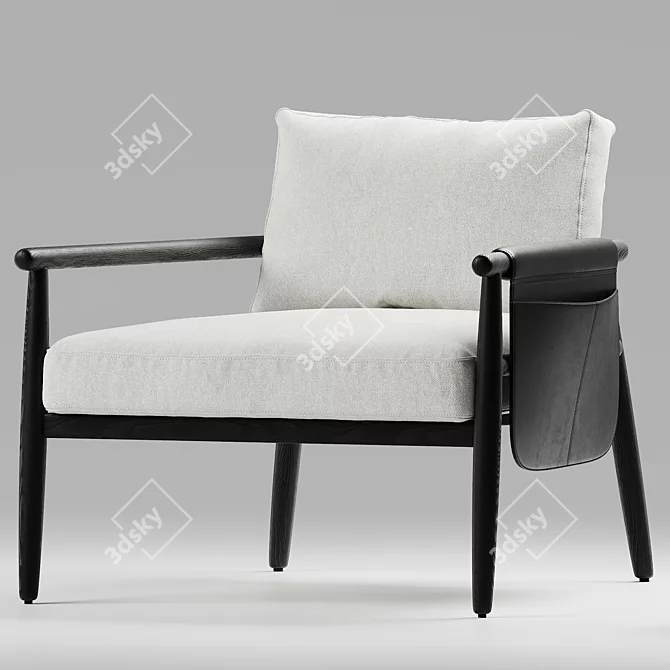 Elegant Meridiani Teresa Armchair 3D model image 5