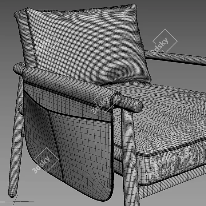 Elegant Meridiani Teresa Armchair 3D model image 7