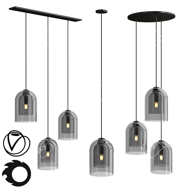 Modern Design Aria Lamps Collection 3D model image 1