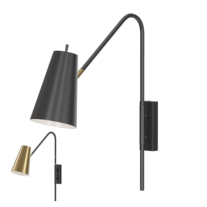 Verina Wall Lamp with Adjustable Shade 3D model image 1