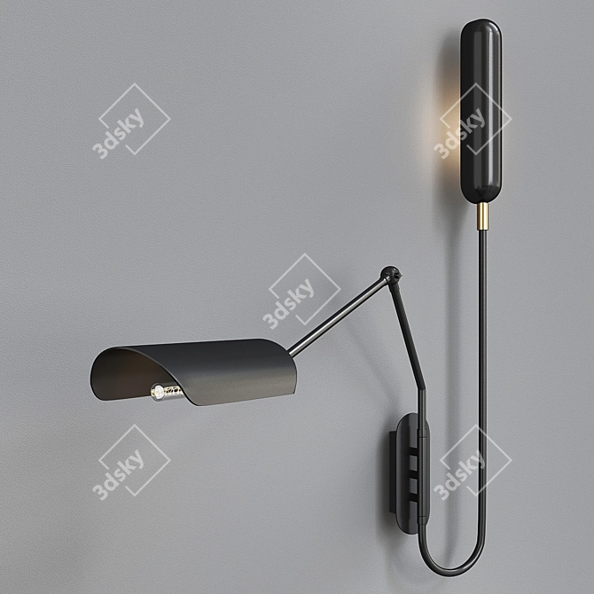 Sleek Modern Design Lamp 3D model image 2