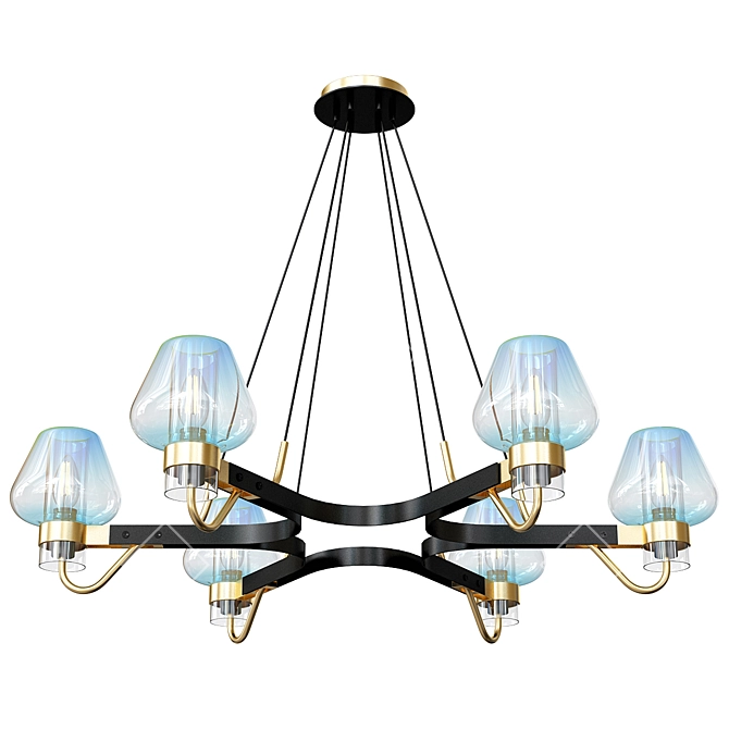 Anzazo Magma Chandelier 3D Model 3D model image 1