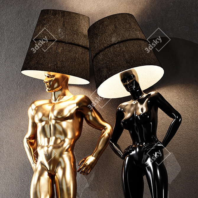 Hommer Human Floor Lamp 3D 3D model image 2