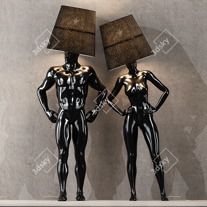 Hommer Human Floor Lamp 3D 3D model image 3