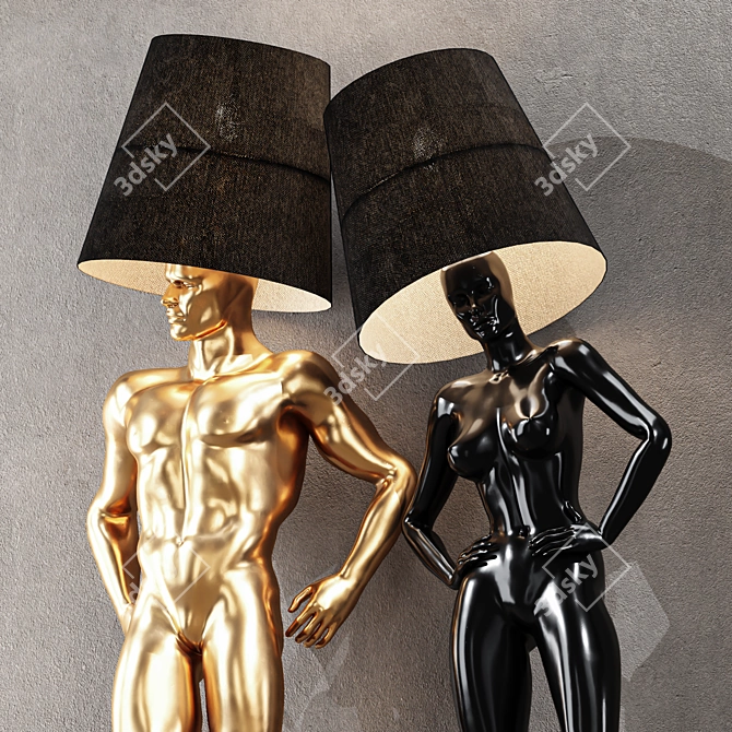 Hommer Human Floor Lamp 3D 3D model image 4