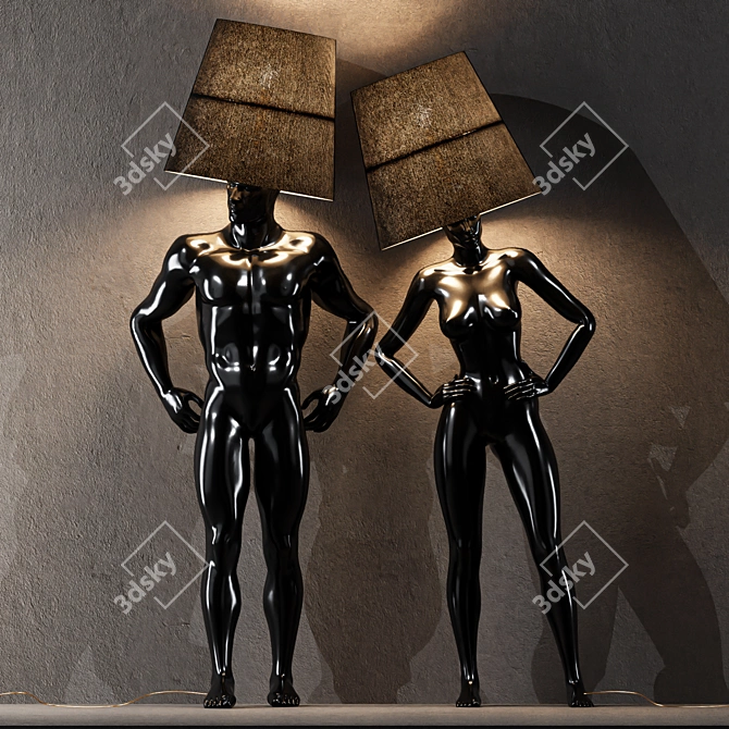 Hommer Human Floor Lamp 3D 3D model image 5