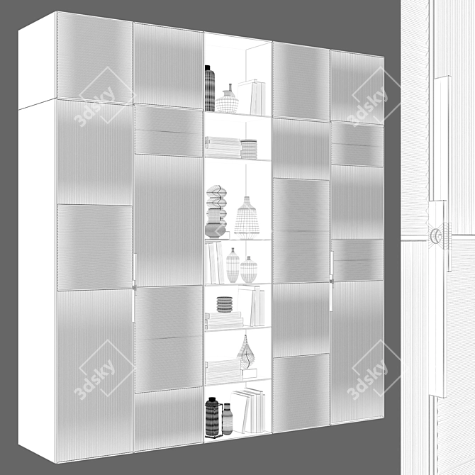 Modern Style Wardrobe 45 3D model image 3