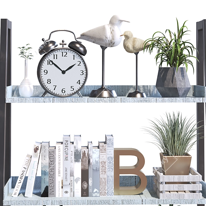 Modern Decor Shelf Set 285 3D model image 2