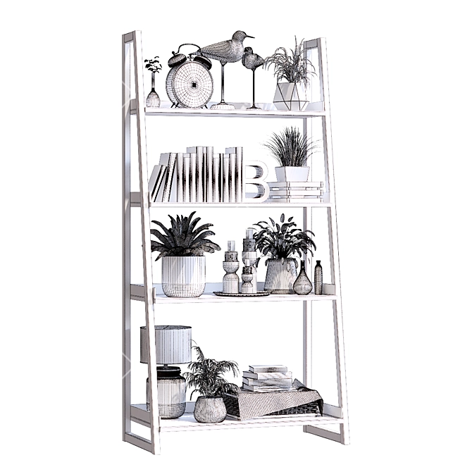 Modern Decor Shelf Set 285 3D model image 6