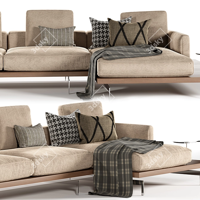 B&B Italia Dock High Sofa 3D model image 2