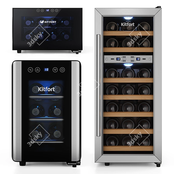 Kitfort Wine Cooler Collection 3D model image 1