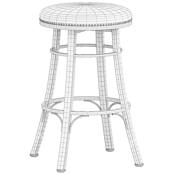 Modern Bali Bar Stool 2015 3D model image 2