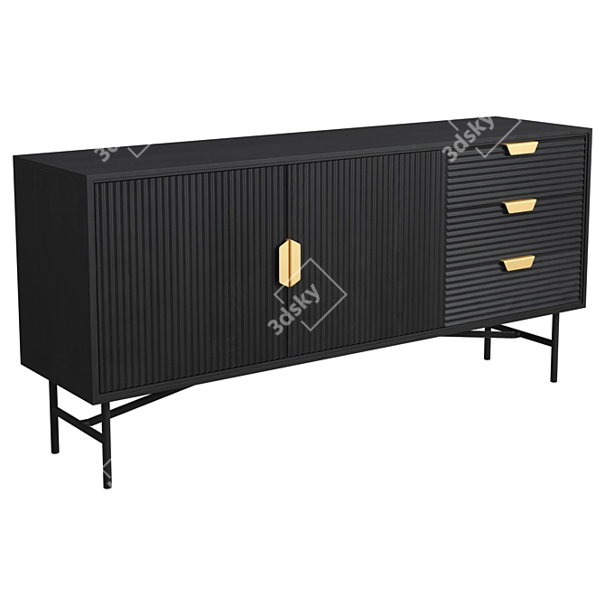 Modern Haines Wide Sideboard MADE 3D model image 2