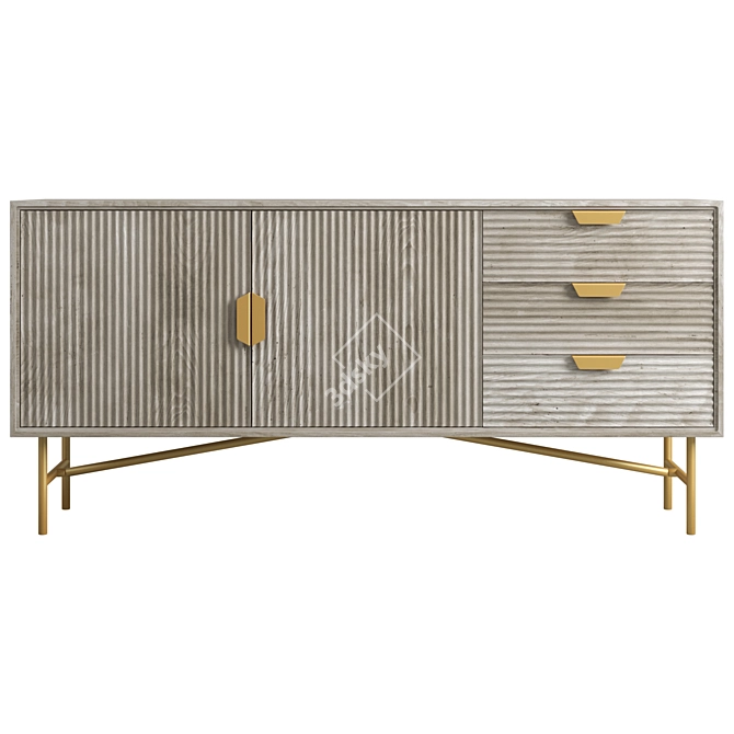 Modern Haines Wide Sideboard MADE 3D model image 3