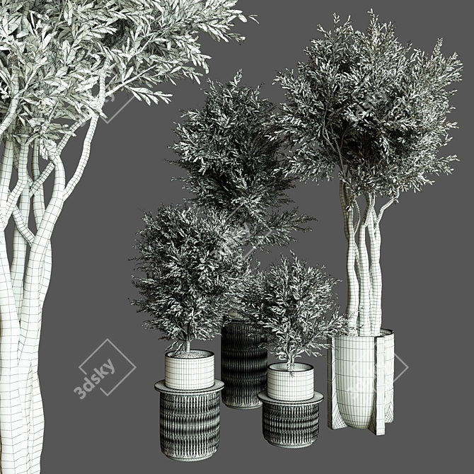 Modern Chic Indoor Plant Decor 3D model image 3