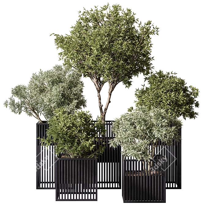 Garden Oasis Plant Duo 3D model image 1