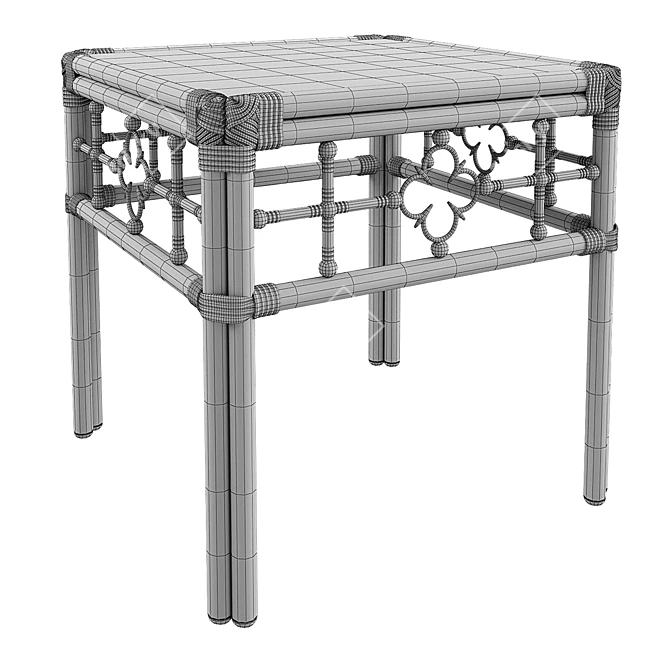 Square End Table 3D Model 3D model image 3