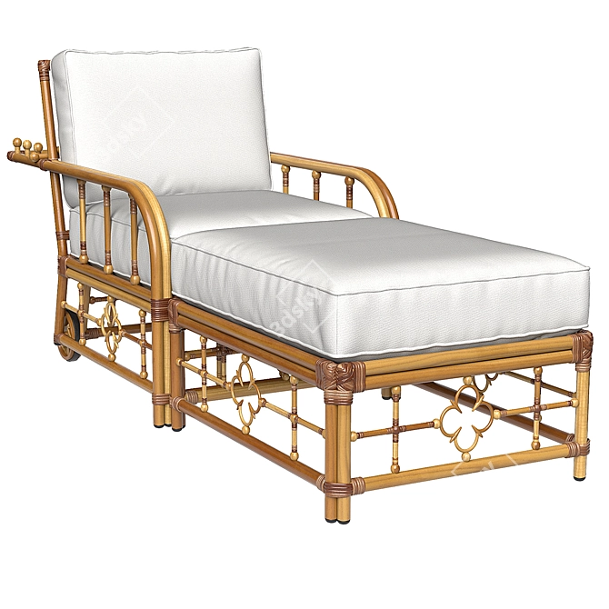 Adjustable Morris Chaise Lounge 3D model image 1