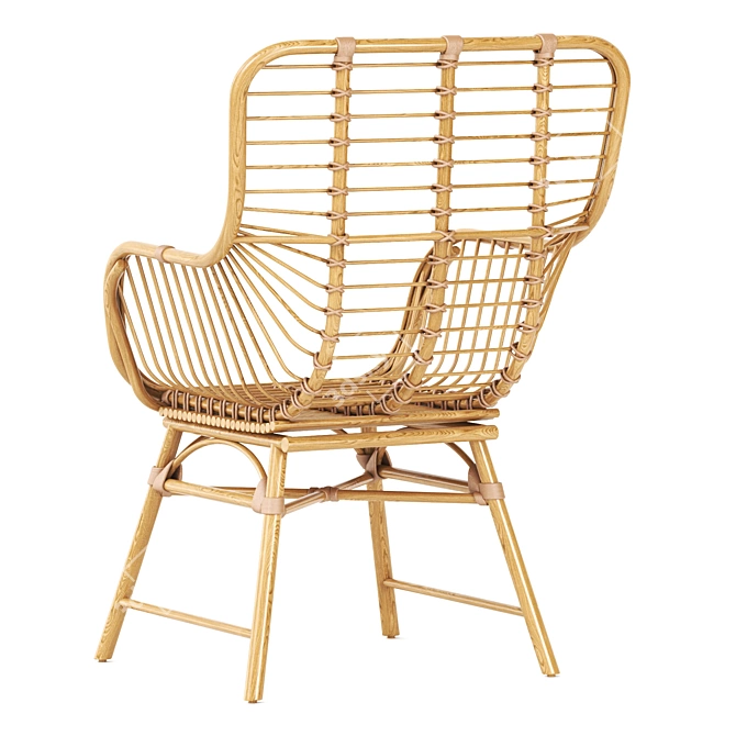 Natural Rattan Accent Chair TOGO 3D model image 3