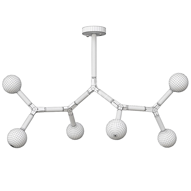 Anzazo Formula Chandelier: Modern Elegance 3D model image 3