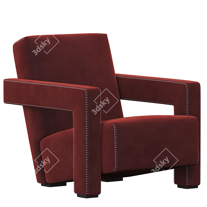 Cassina Utrecht Armchair '17 Mod 3D model image 1