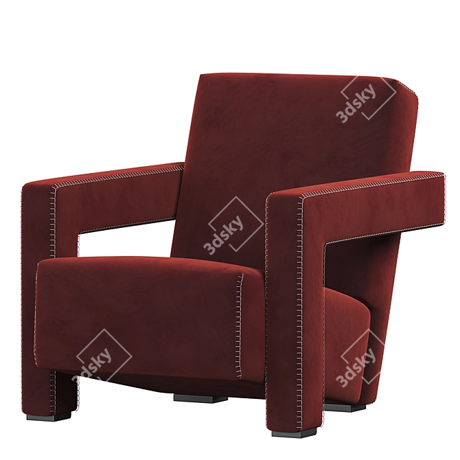 Cassina Utrecht Armchair '17 Mod 3D model image 2