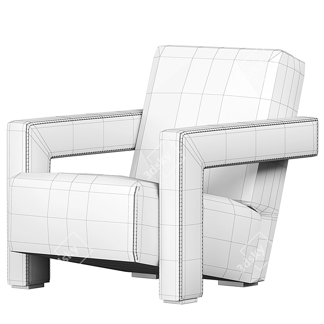 Cassina Utrecht Armchair '17 Mod 3D model image 5