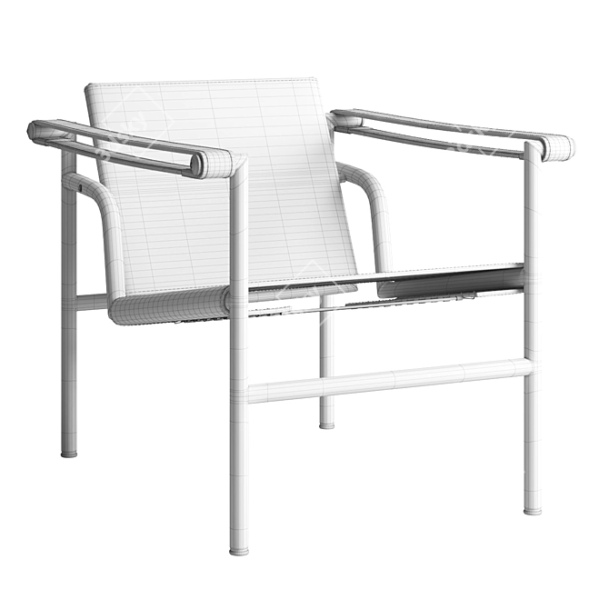 Modern LC1 Le Corbusier Chair 3D model image 6