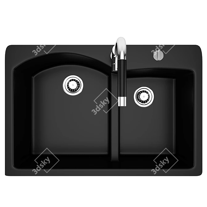 Schock Crest N-175 Kitchen Sink 3D model image 2