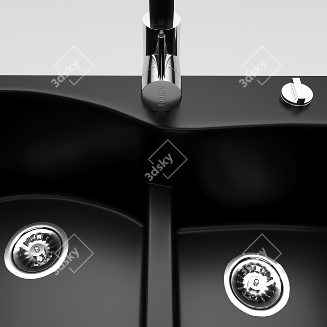 Schock Crest N-175 Kitchen Sink 3D model image 3