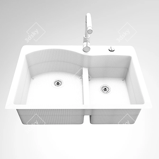 Schock Crest N-175 Kitchen Sink 3D model image 6