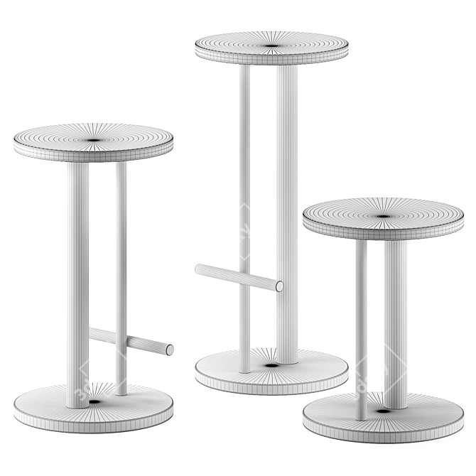 Modern SPOT Bar Stools Set 3D model image 2