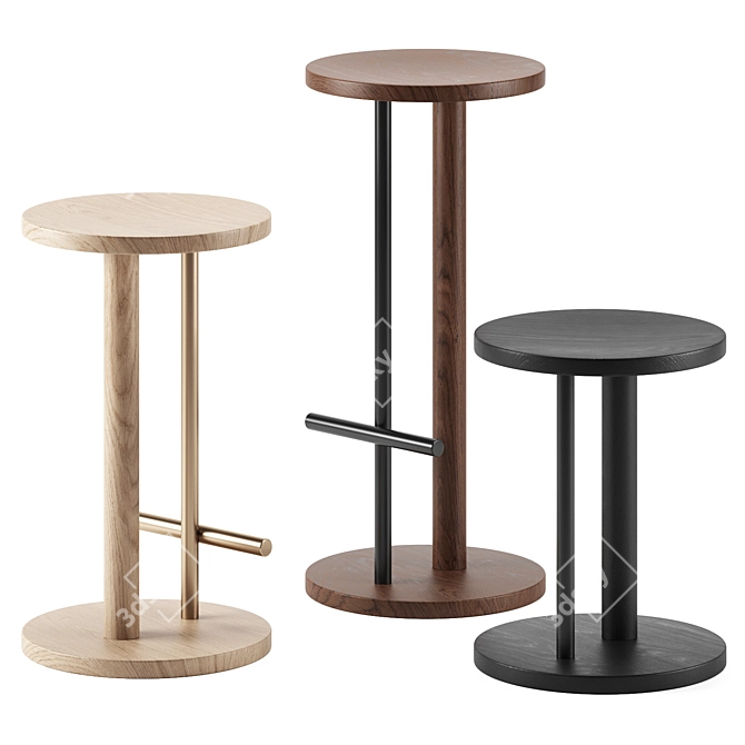 Modern SPOT Bar Stools Set 3D model image 3