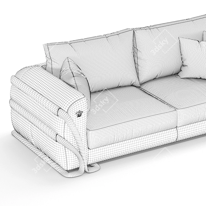 Versace Home Medusa Sofa - Luxury Elegance 3D model image 6