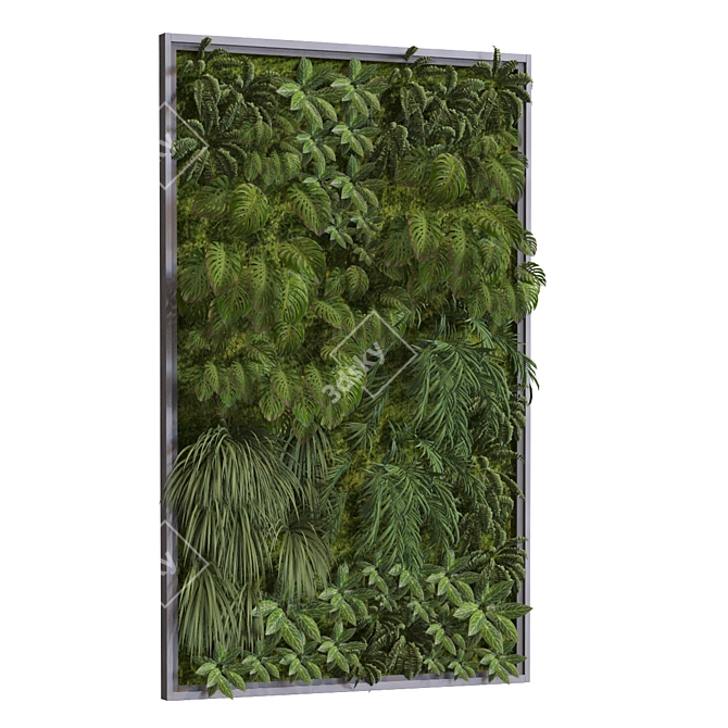 Modern Vertical Plant Box Set 3D model image 2